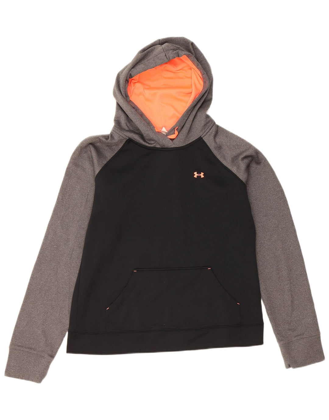 Женский джемпер с капюшоном Under Armour UK 14, средний черный, полиэстер с цветными блоками
