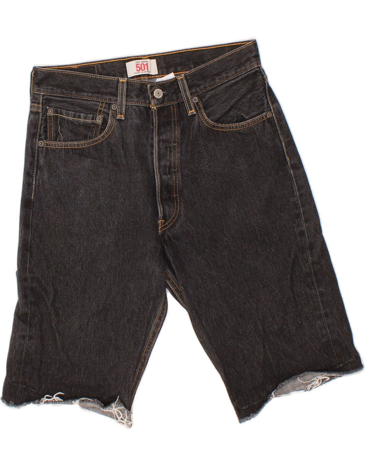 Мужские джинсовые шорты LEVI'S 501 W32, средний черный хлопок