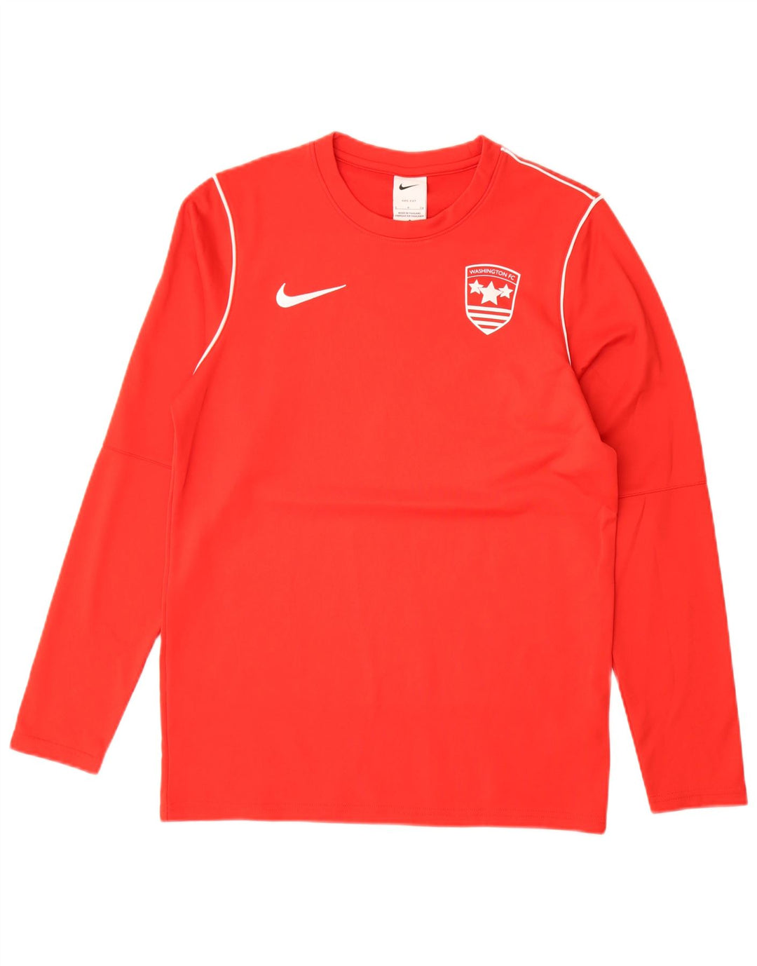 Nike Mens Washington F.C. Топ с длинными рукавами, маленький красный, полиэстер