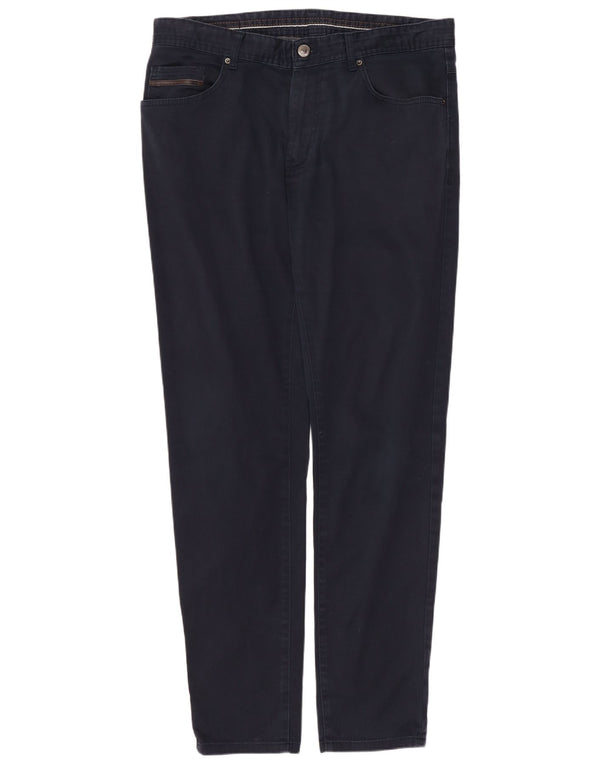 Мужские узкие повседневные брюки ZARA EU 44, большие W34 L31, темно-синие, хлопок