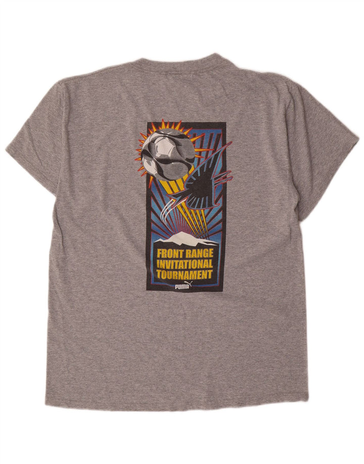 Мужская футболка с рисунком PUMA, большая, серая