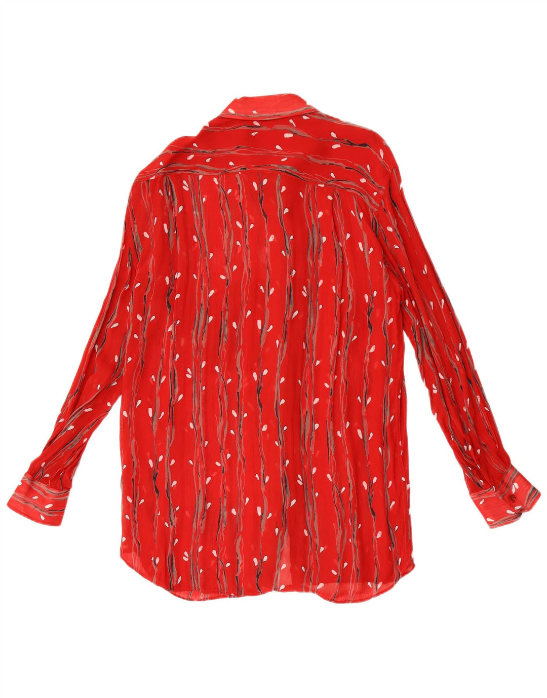 Винтажная мужская рубашка с абстрактным узором, маленькая красная