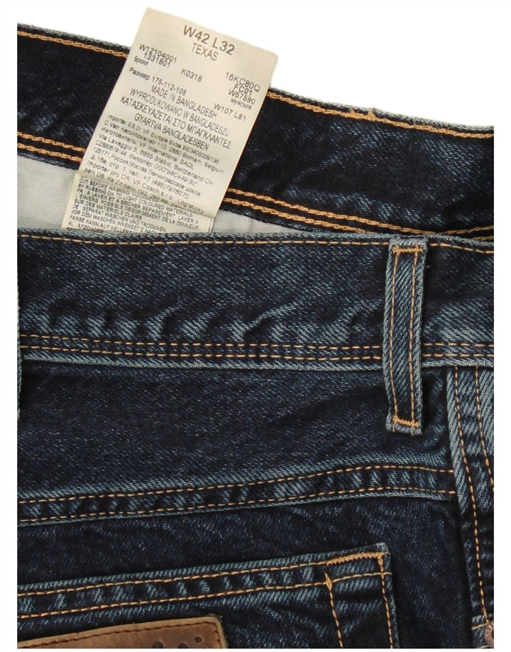 Мужские прямые джинсы WRANGLER Texas Capri W42 L24, темно-синий хлопок