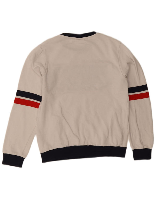 Fila Женский джемпер с рисунком UK 6 XS Белый хлопок с цветными блоками