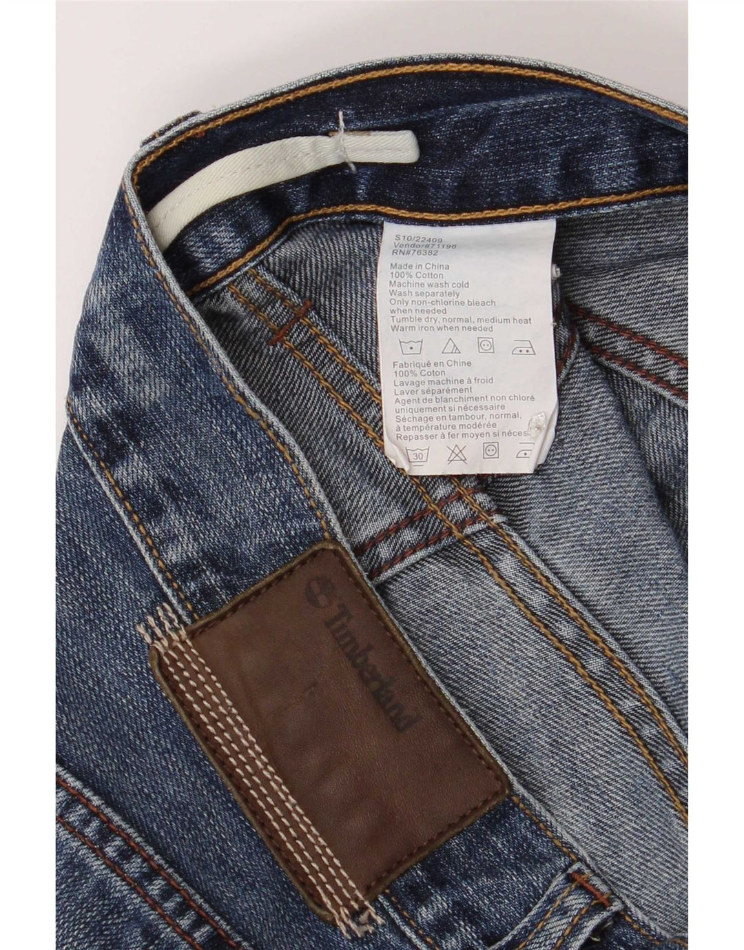 Мужские прямые джинсы Timberland W36 L32 синие, хлопок