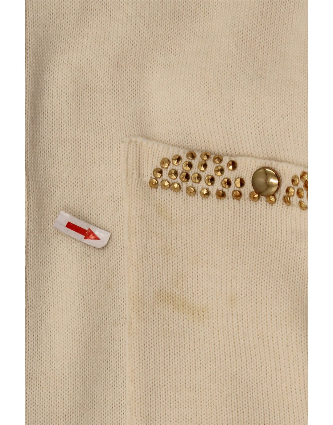 Женская трикотажная блузка-рубашка CIRO ESPOSITO UK 14, большая белая шерсть