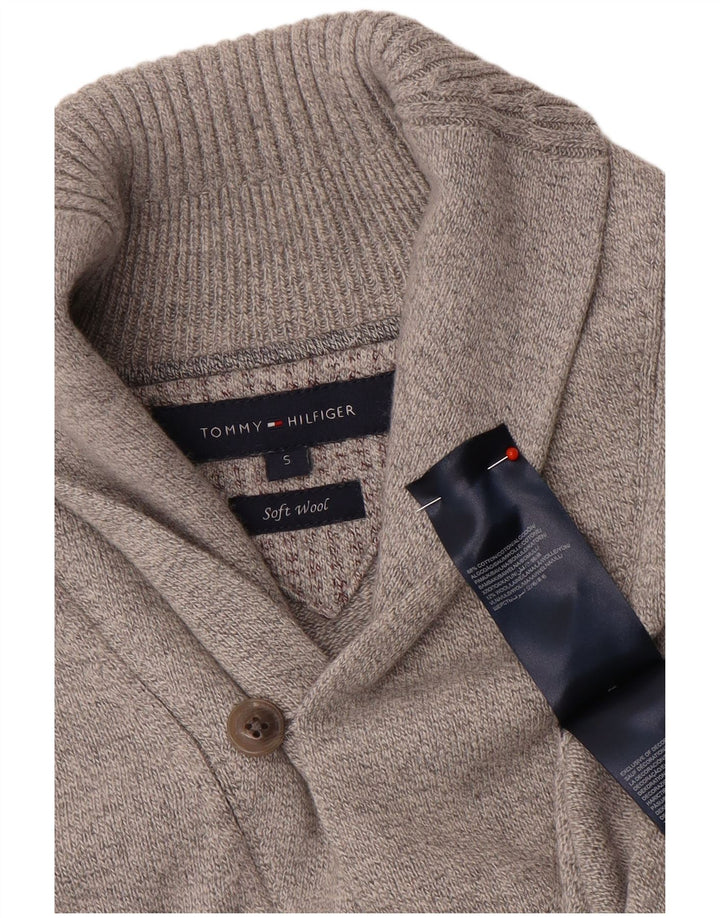 Мужской кардиган Tommy Hilfiger, маленький серый хлопковый свитер