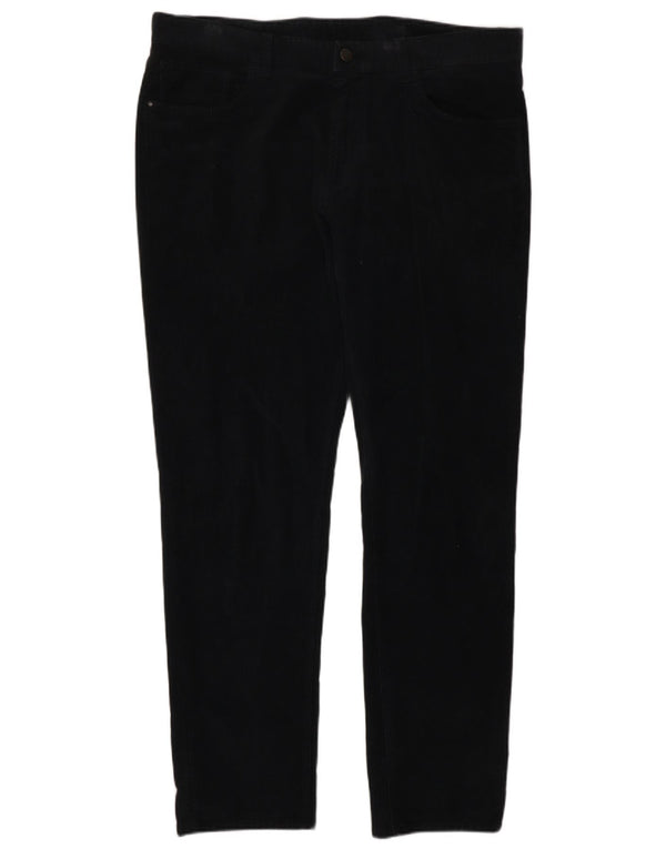 Мужские прямые вельветовые брюки MASSIMO DUTTI EU 44, большие W36 L30, черные