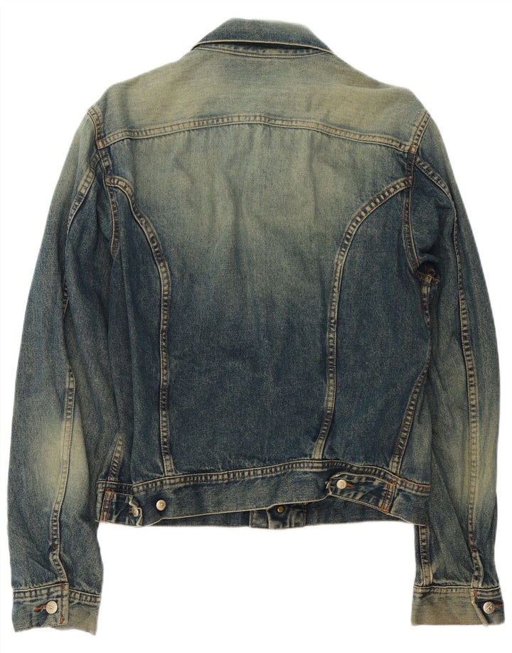 Мужская джинсовая куртка DIESEL UK 40, большая синяя, хлопок