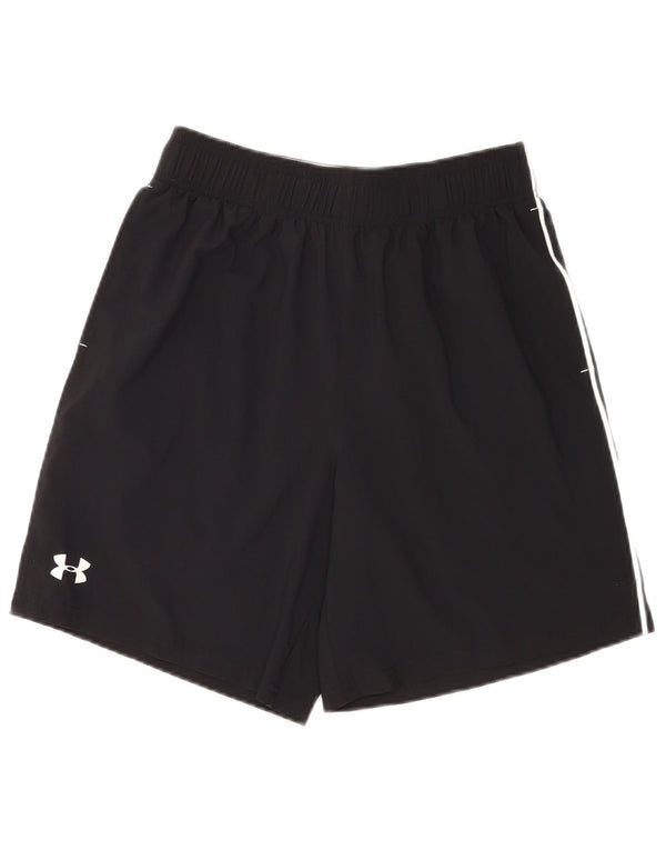 Мужские спортивные шорты с рисунком Under Armour, средние черные