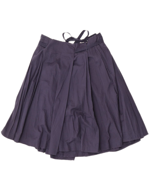 Benetton Женская юбка-трапеция IT 42 Medium W30 Темно-синий хлопок