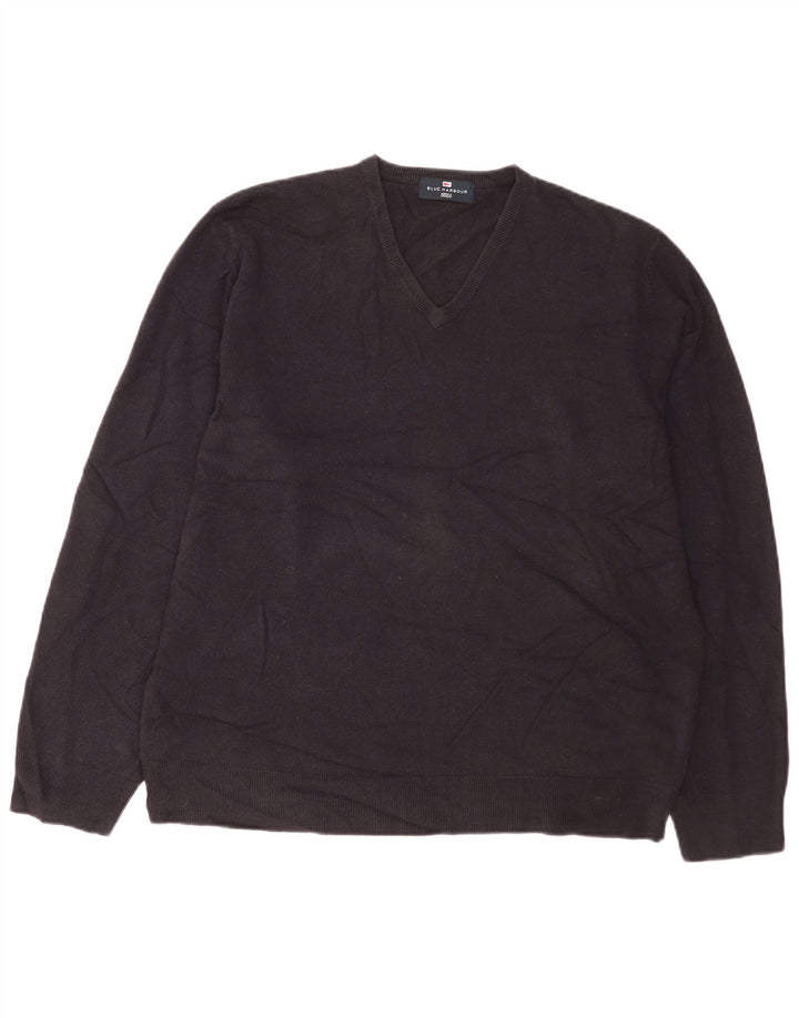 Мужской свитер Marks & Spencer Blue Harbour с v-образным вырезом XL, темно-синий