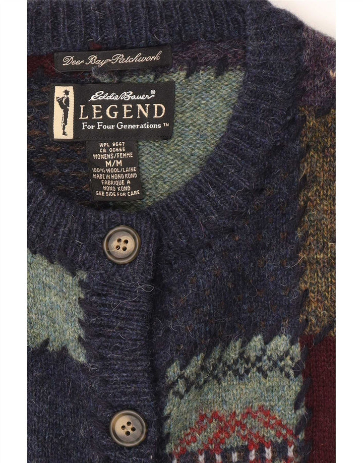 Женский кардиган Eddie Bauer UK 14, средний разноцветный пэчворк