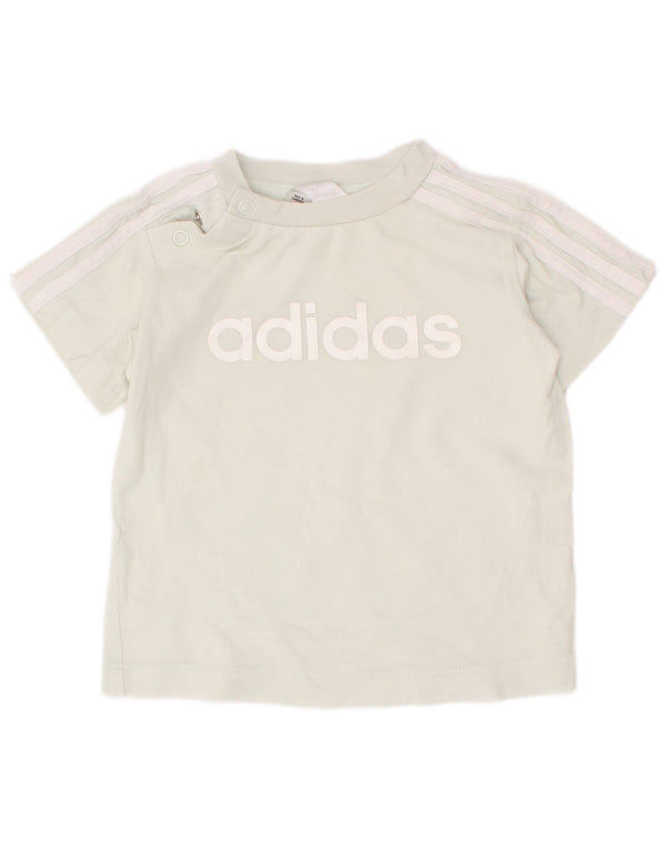 Футболка Adidas с рисунком для мальчиков 6-9 месяцев, зеленая