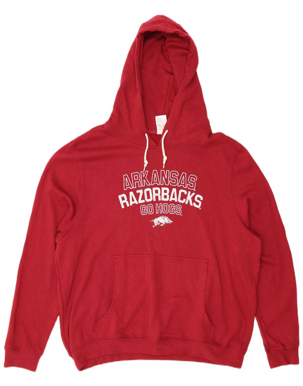 Женский джемпер с капюшоном RUSSELL ATHLETIC Arkansas Razorbacks, Великобритания, 22/24, 3XL, красный