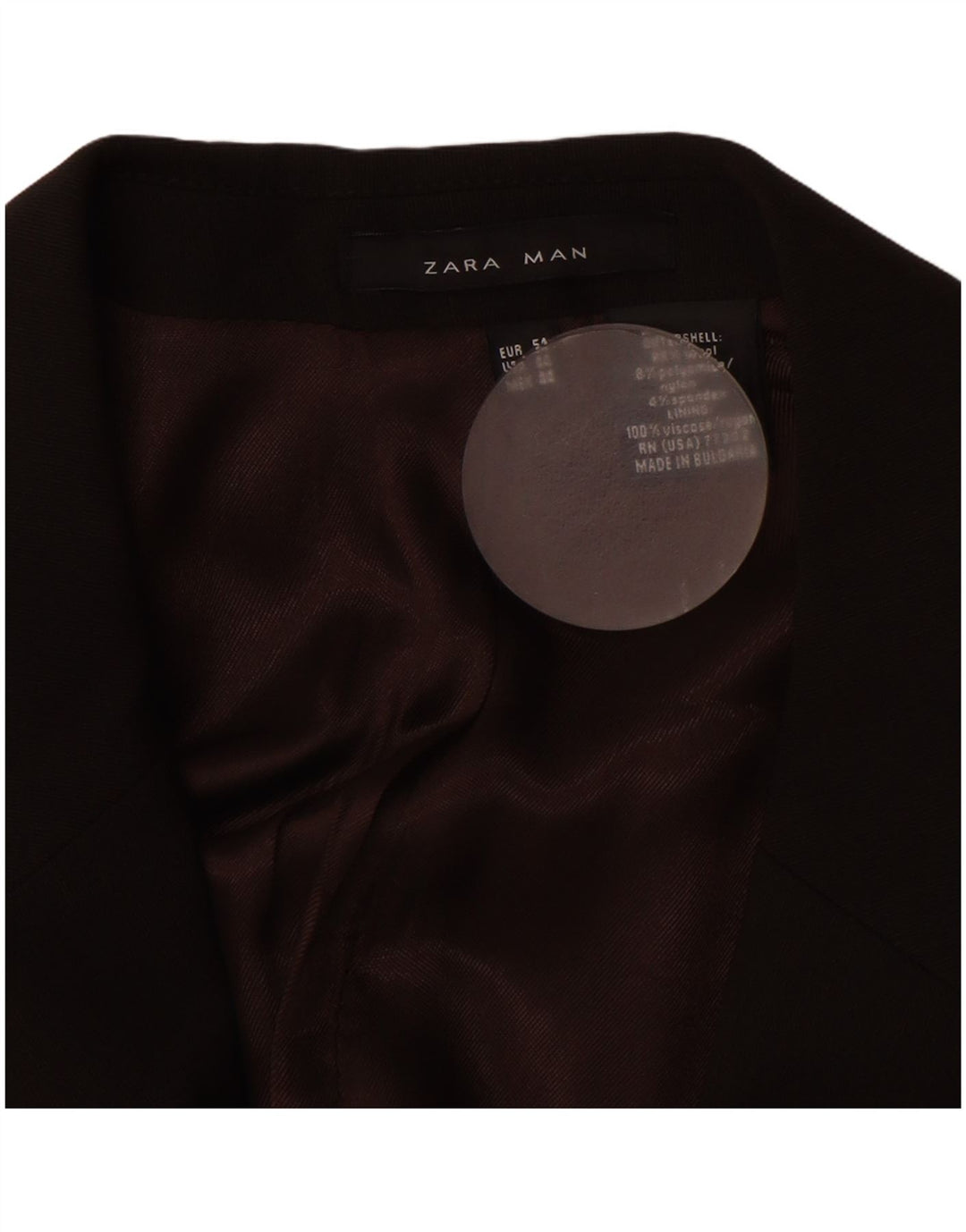 Мужской пиджак ZARA на 2 пуговицах, EU 54 XL, коричневый, шерстяной