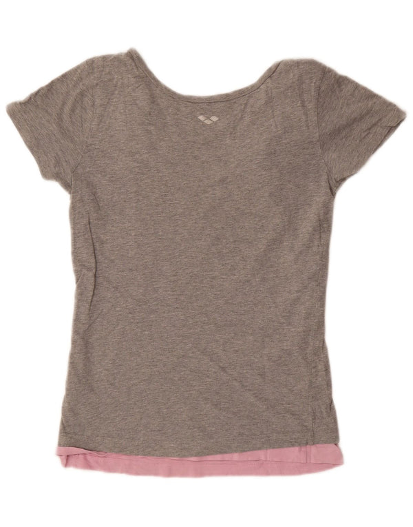 Женская футболка Arena с рисунком Top UK 14, большой серый хлопок в крапинку