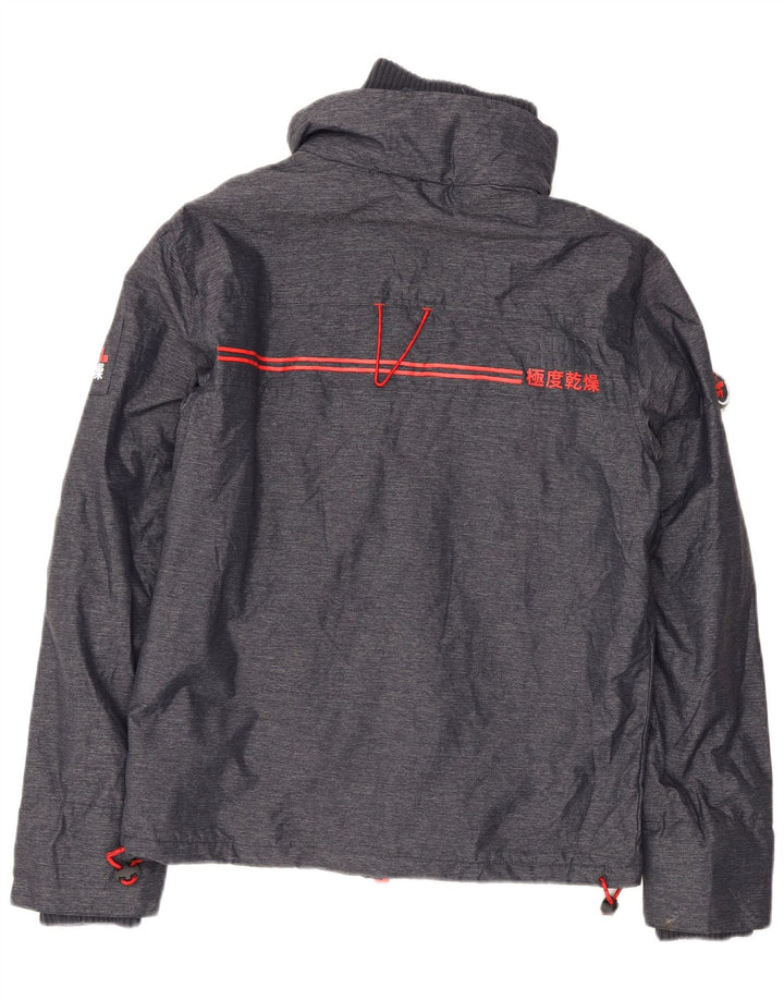 Женская ветровка Superdry Windtrekker UK 10, маленькая темно-синяя нейлоновая