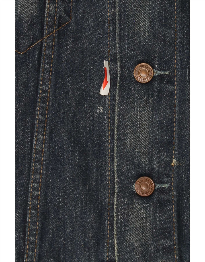 Джинсовая куртка Levi's для мальчиков 11-12 лет, средний синий хлопок, хлопковая ткань
