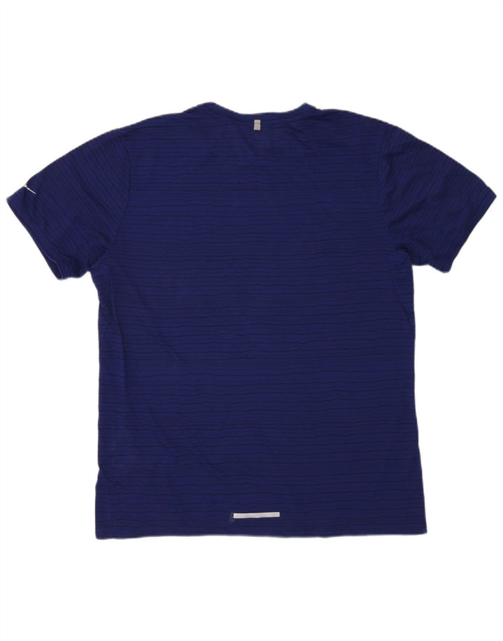 Мужская футболка Nike Dri Fit Top XL из полиэстера темно-синего цвета в полоску