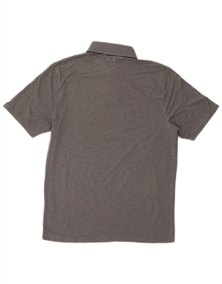 UNDER ARMOUR Mens Heat Gear Polo Shirt Medium Grey Cotton