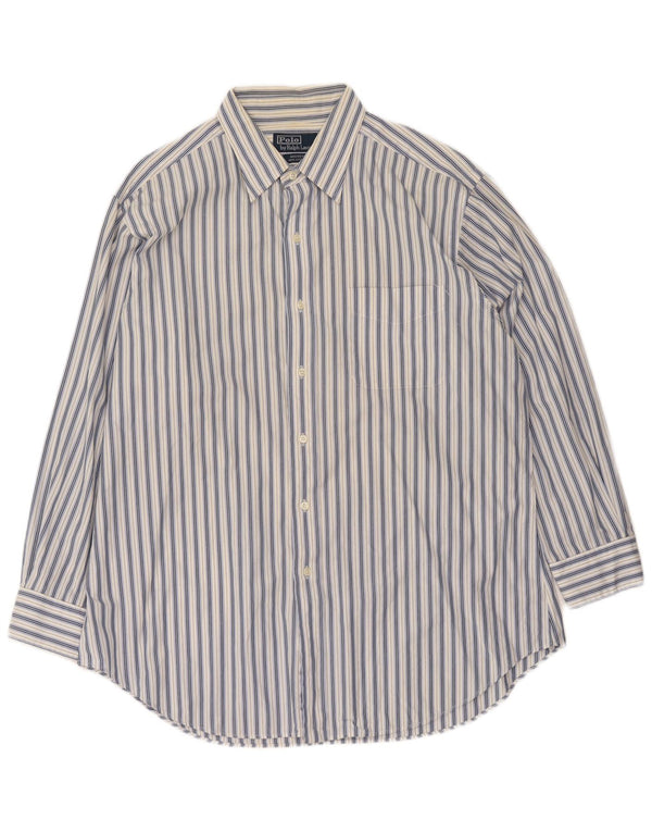 Мужская рубашка Polo Ralph Lauren, размер 17 XL, хлопок в белую полоску