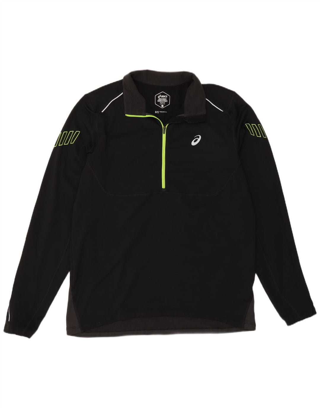 Мужской пуловер с воротником на молнии Asics, большой черный цветной блок