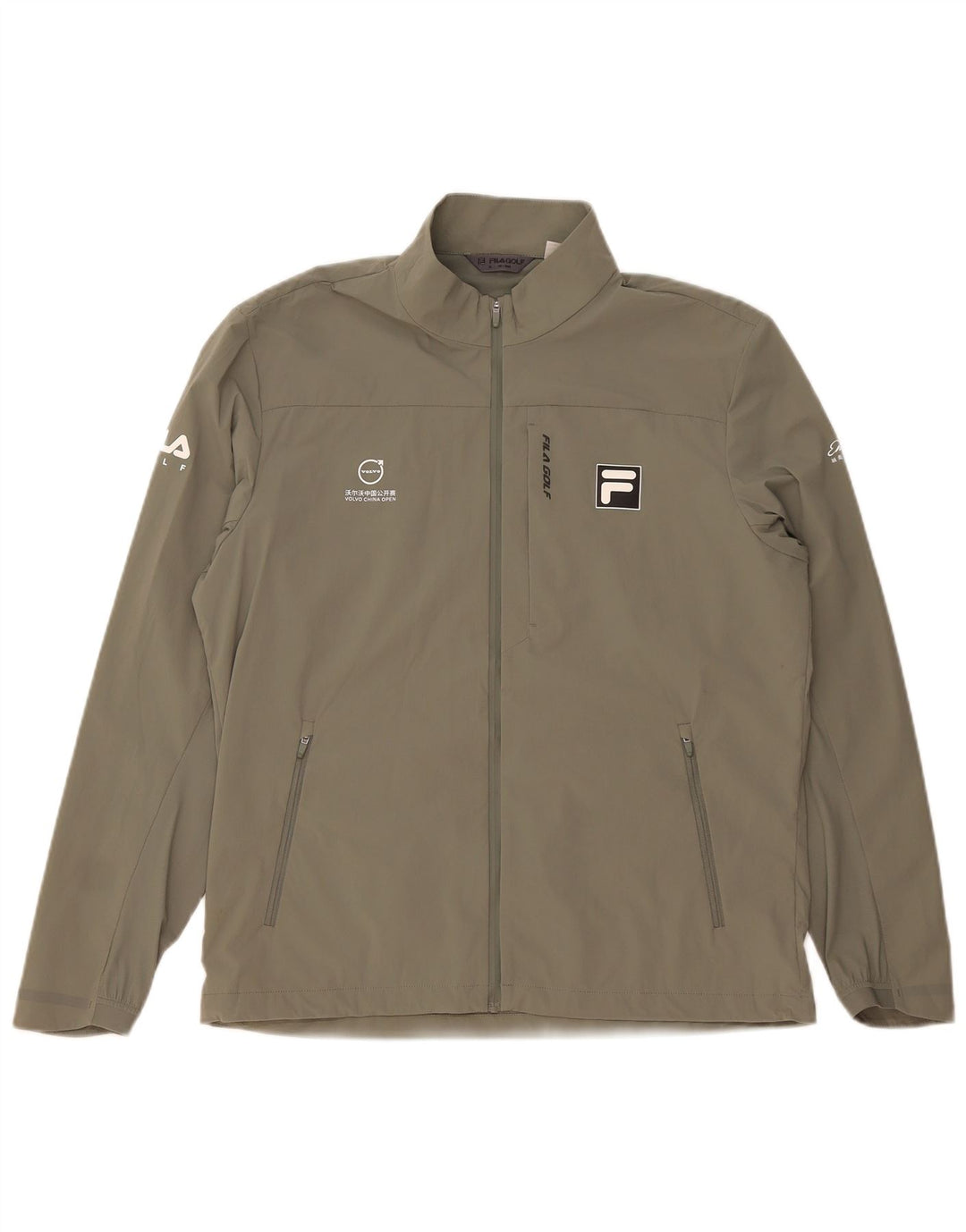 Fila Женский спортивный костюм стандартного кроя, верхняя куртка UK 18 XL, цвет хаки