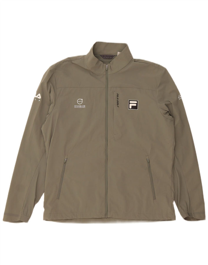 Fila Женский спортивный костюм стандартного кроя, верхняя куртка UK 18 XL, цвет хаки