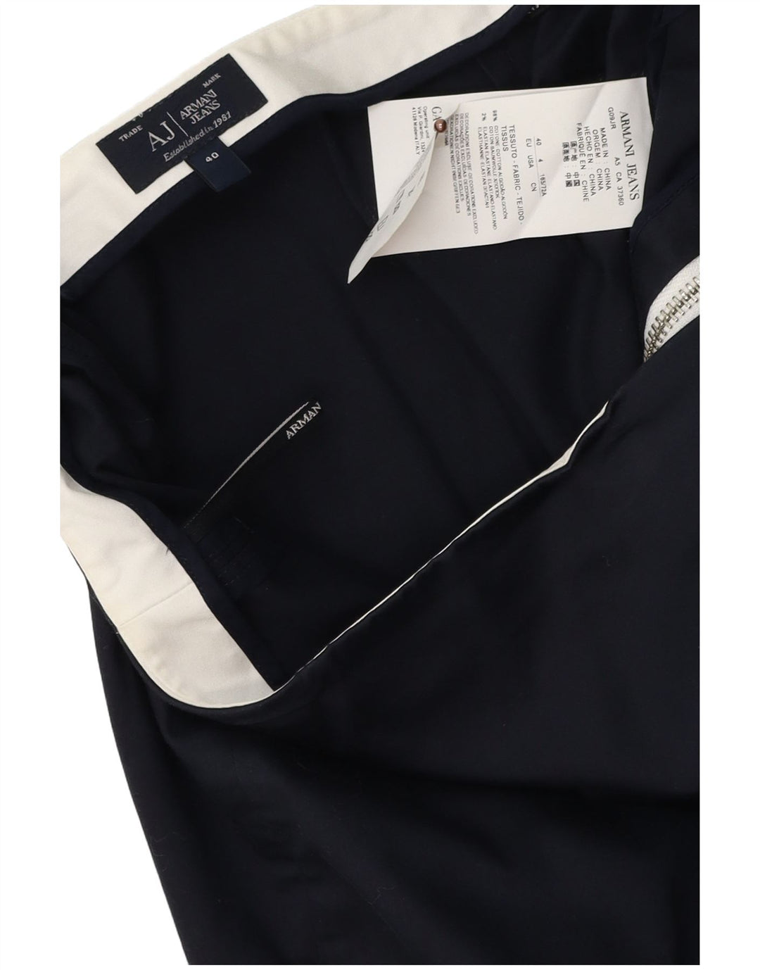 Женская прямая юбка Armani EU 40 Medium W30 Темно-синяя, хлопок