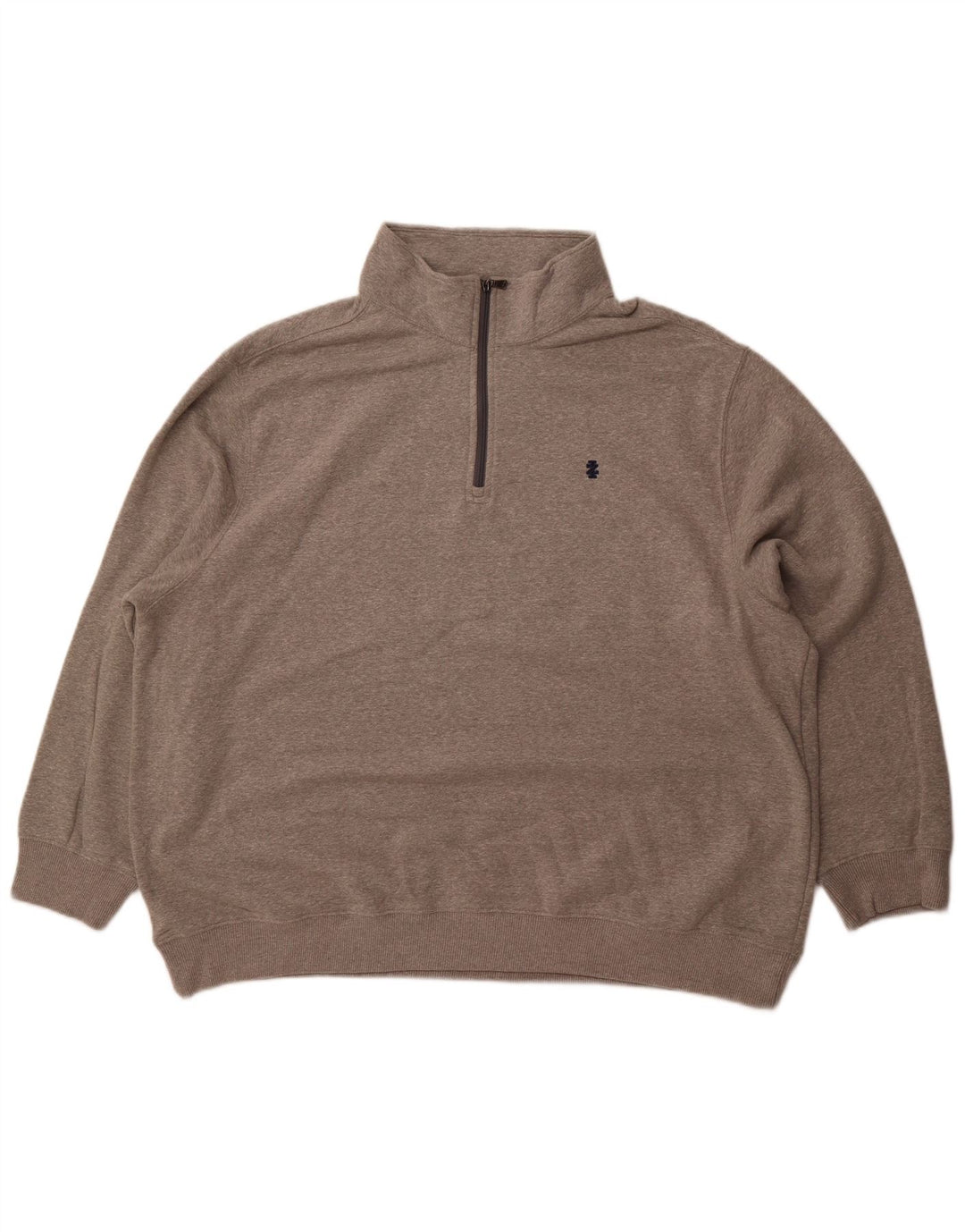 IZOD Мужской свитер с воротником на молнии, джемпер 2XL, серый хлопок