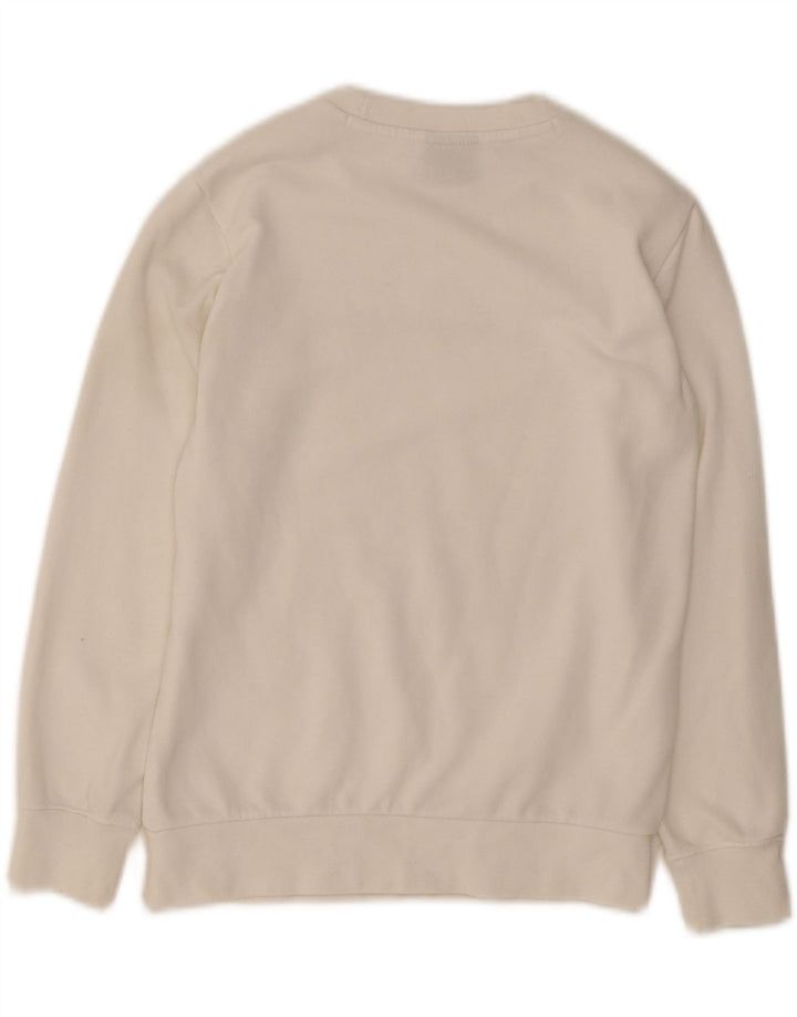 CHAMPION Boys Graphic Sweatshirt Jumper 9-10 Years Medium White Vintage Champion and Second-Hand Champion from Messina Hembry 