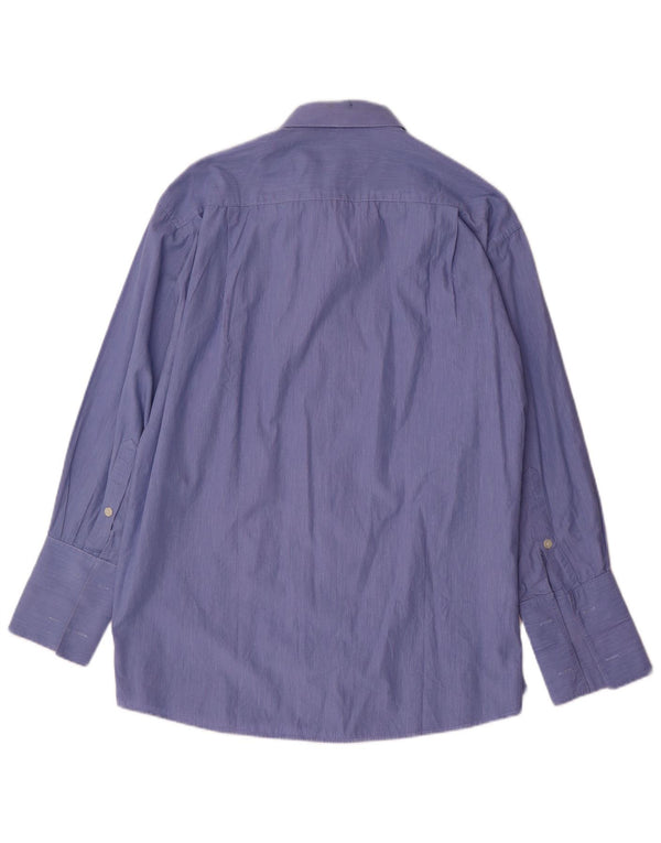 Рубашка мужская деловая PIERRE CARDIN, размер 17 XL, синяя в тонкую полоску