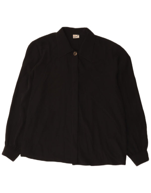 Женская блузка-рубашка Primavera Firenze UK 18 XL, черный полиэстер