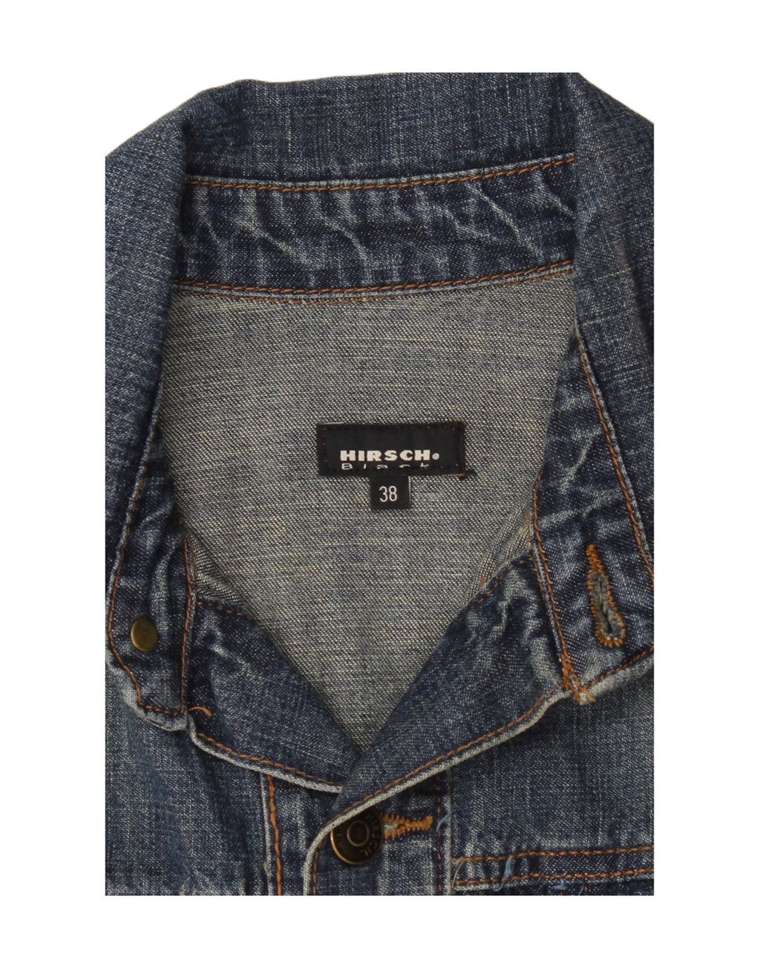 HIRSCH Womens Denim Jacket EU 38 Medium Blue Floral Vintage Hirsch and Second-Hand Hirsch from Messina Hembry 
