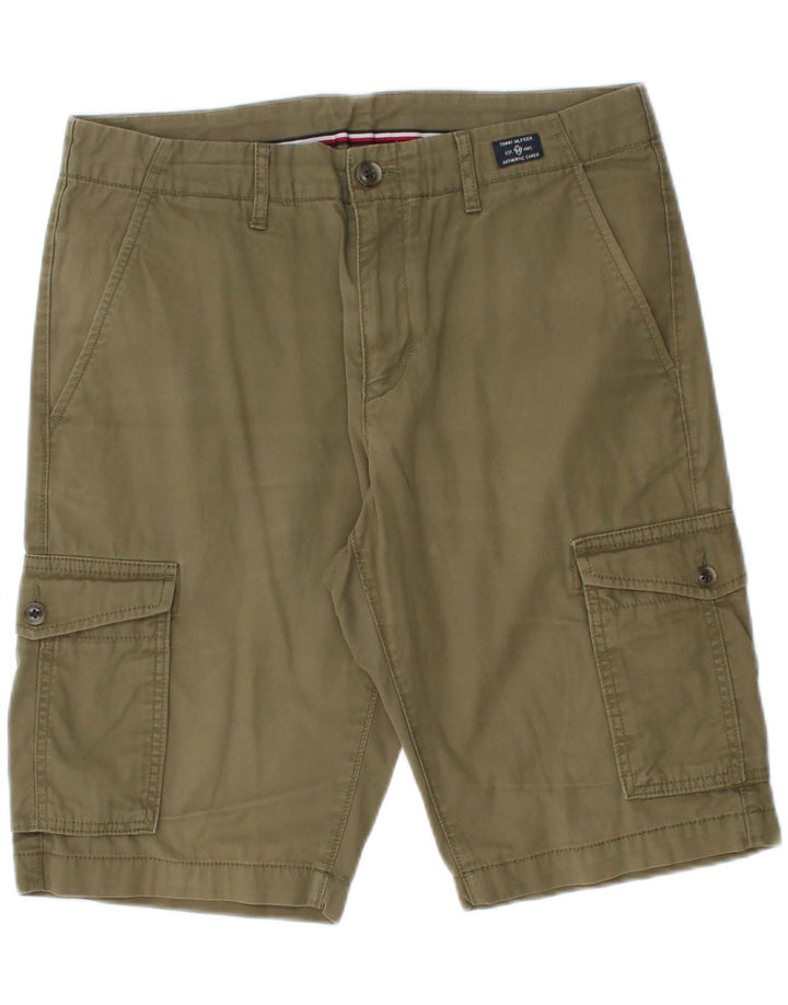 Мужские шорты карго Tommy Hilfiger W32, средний цвет хаки, хлопок