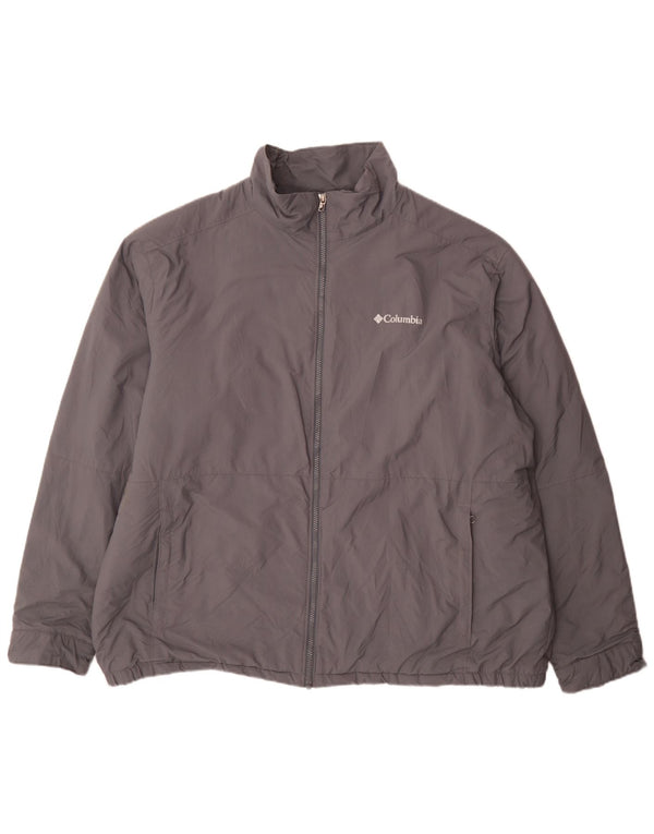 Columbia Mens Windbreaker Jacket UK 44 2XL Grey Nylon