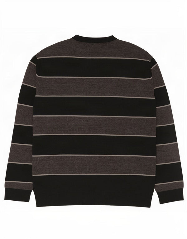 Мужской свитер Pierre Cardin с круглым вырезом 4XL, серый в полоску, акрил