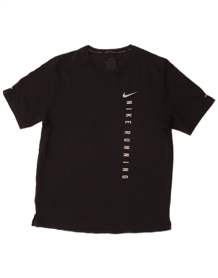 Мужская футболка NIKE Dri Fit с графическим рисунком, средний черный полиэстер