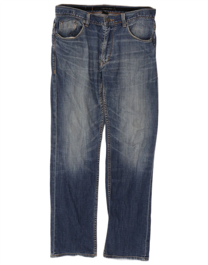 Мужские прямые джинсы Calvin Klein W31 L30, синий хлопок