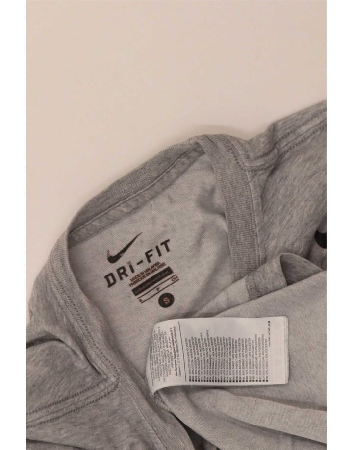 Мужская футболка Nike Dri Fit, маленький серый хлопковый топ