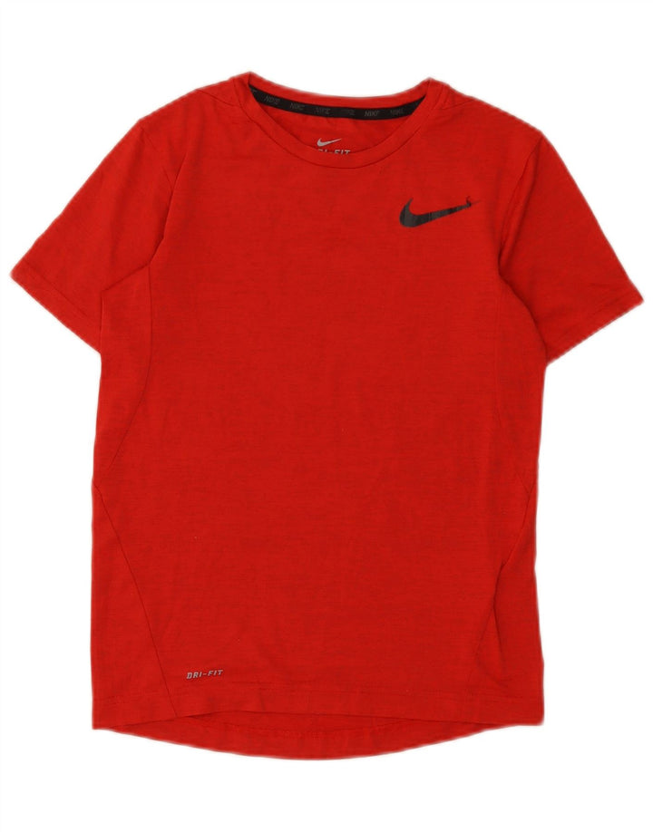 Футболка Nike Dri Fit для мальчиков, топ 10–11 лет, средний красный полиэстер с крапинками
