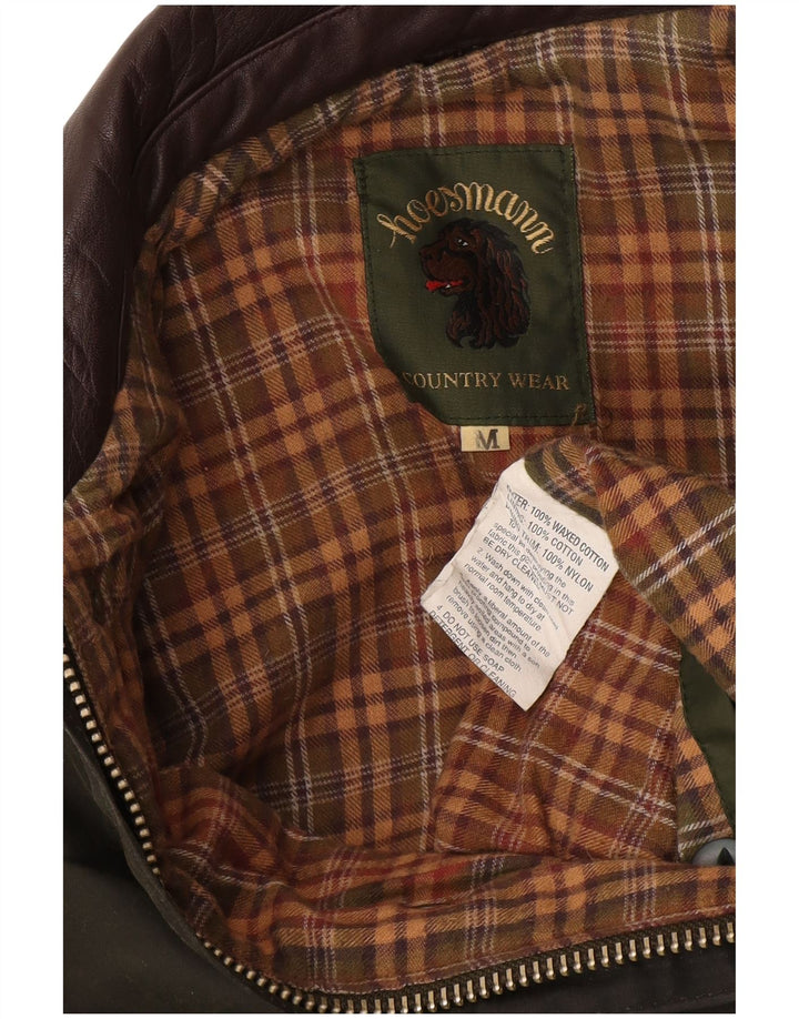 Винтажная мужская куртка из вощеного хлопка, Великобритания, 38, средний зеленый цвет, хлопок с цветными блоками