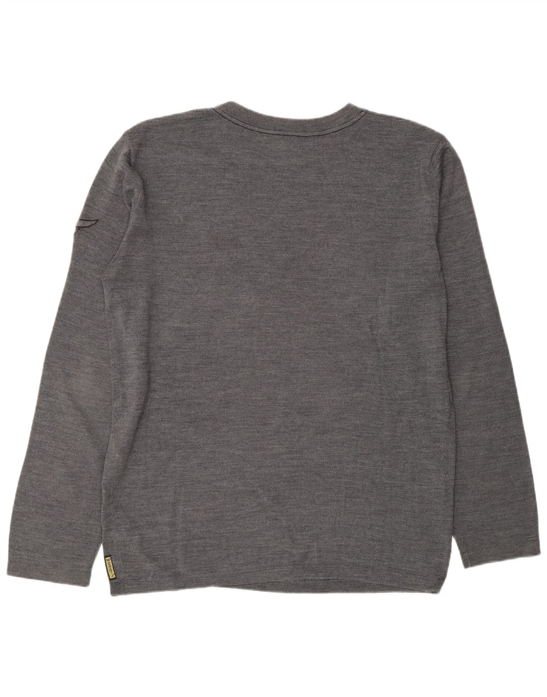 ARMANI JEANS Мужской свитер с круглым вырезом 2XL Серый Шерстяной