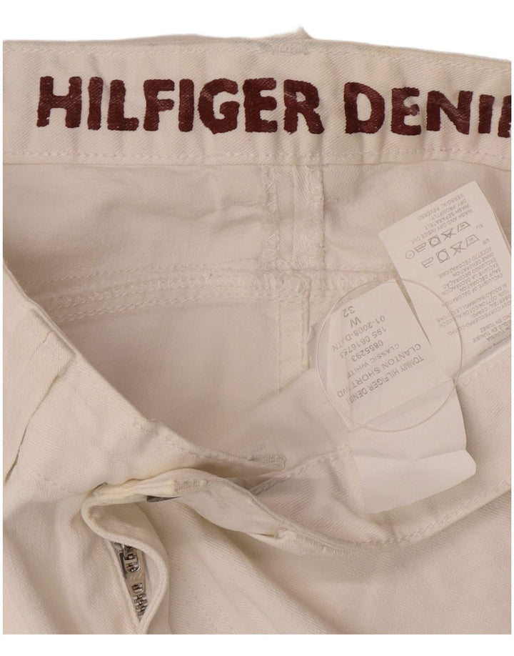 Мужские джинсовые шорты Tommy Hilfiger W32, средний белый хлопок, хлопок