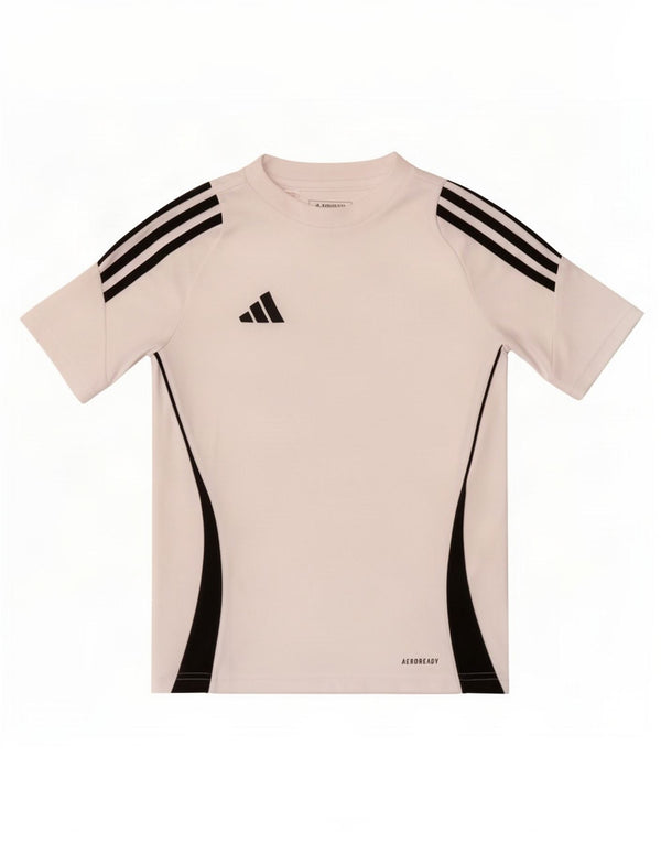 Футболка Adidas для мальчиков Aeroready, топ 9–10 лет, белый полиэстер с цветными блоками