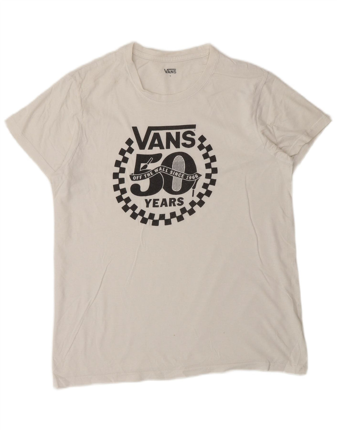 Мужская футболка с рисунком Vans, маленькая белая
