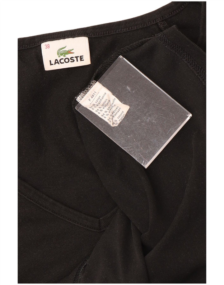 LACOSTE Женская футболка, размер 38, средний, черный, хлопок