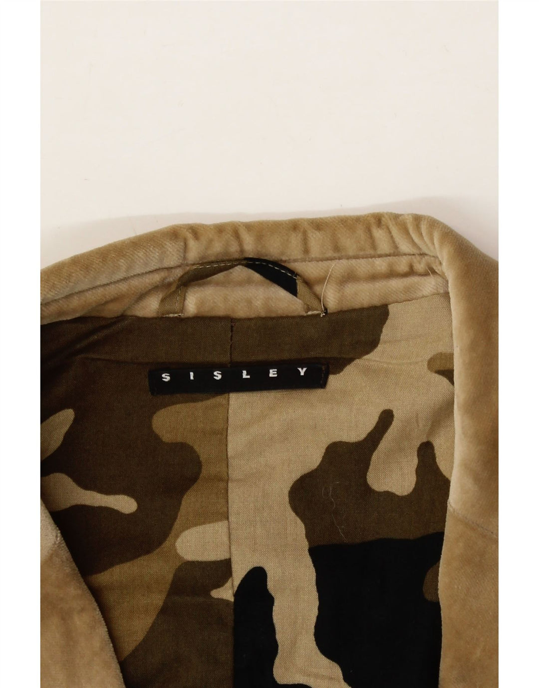 SISLEY Mens 2 Button Blazer Jacket UK 38 Medium Beige Vintage Sisley and Second-Hand Sisley from Messina Hembry 
