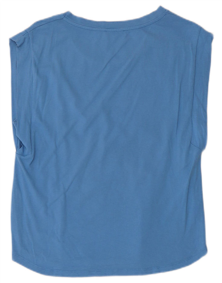 Женская футболка свободного кроя BENETTON Top UK 6 XS, синяя, хлопок